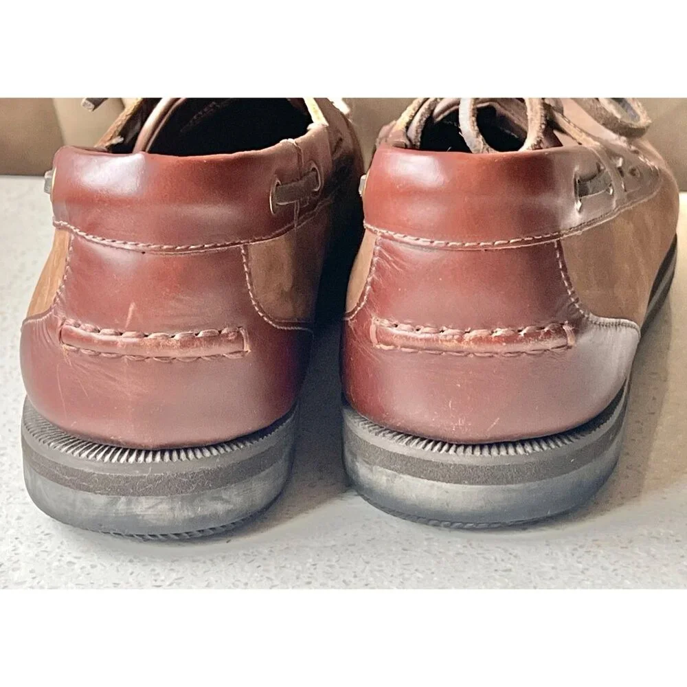 Alpine Design Mens Boat Shoes Size 10.5 D Leather Brown Casual Deck Loafers